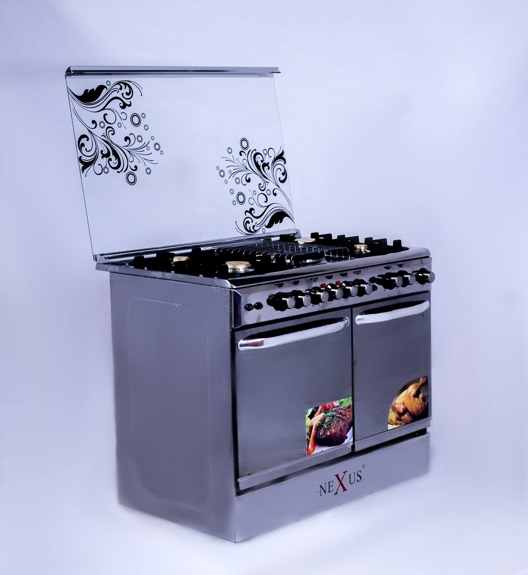 GCNX8000S (4+2) NEXUS STANDING GAS COOKER WOOD Nexus